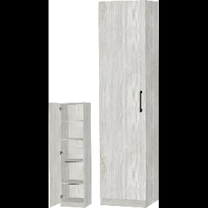 Belfurn - Linnenkast 1 deur EDEN 40cm white oak
