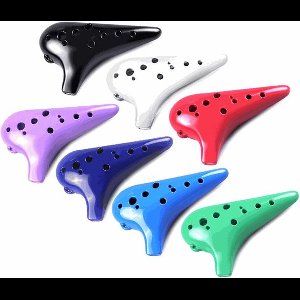 STL Standard Ocarina - Tenor C - 12 gaten - Plastic Groen