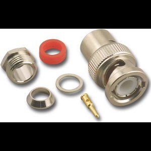 BNC (m) soldeerbare connector 50 Ohm voor 8 mm kabel