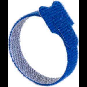 Kortpack - Klittenband tyraps - 200mm x 12.5mm - Blauw - 10 Stuks per verpakking - Volledig herbruikbaar - (098.0623)