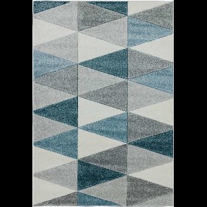 Easy Living - Sketch-Kite-Blue Vloerkleed - 200x290  - Rechthoek - Laagpolig Tapijt - Modern - Blauw, Grijs