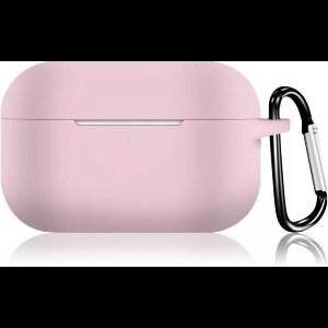 AirPods Pro Case hoesje Pink EXTRA Beschermend Siliconen Case - Hoesje - Geschikt voor Apple Airpods Pro - Pink / Roze + opberg haak