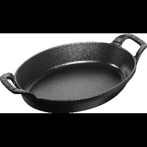 Staub stapelbare schaal - ovaal - 24 cm - zwart