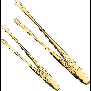 House of Husk Vleestang Set - Serveertang - Keukentang - Kookpincet - Vleespincet - Set van 2 - Goud