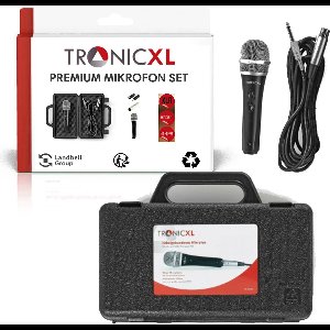 TronicXL Microfoon dynamisch + koffer + kabel + adapter XLR-jack 6,35 mm op 3,5 mm - universele handmicrofoon