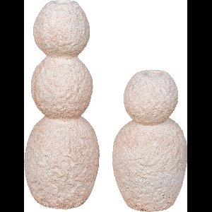 House Nordic- Set/2 - Kaarsenhouders - Kandelaars - Cement - Natural