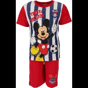 Disney Mickey Mouse - Pyjama - Maat 92 - Shortama - 100% katoen - Rood