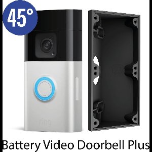 SmarThuis - Hoekbeugel geschikt voor Ring Battery Video Doorbell Plus - hoekbeugel van 45 graden - inclusief montage materiaal - sterk en milieubewust