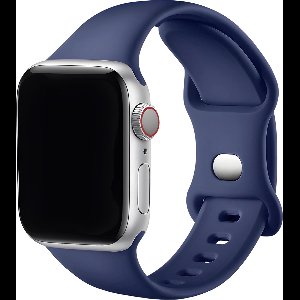 Innerlight® Sport - Marine Blauw - 42/44/45/46/49mm - S/M - Siliconen bandje geschikt voor Apple Watch - Geschikt als Apple watch bandje voor Series 1/2/3/4/5/6/SE/7/8/9/10/Ultra