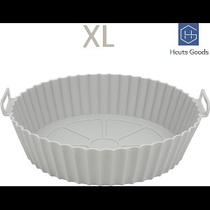 Heuts Goods - LUXE Airfryer Siliconen Bakje Grijs - Heteluchtfriteuseaccessoires - Airfryer accesoires - 20CM - Grijs