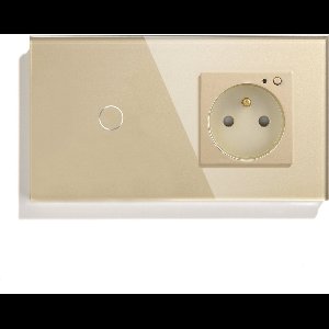 SmartinHuis - 1x1 polig met stopcontact (energiemonitoring) - Penaarde - Goud