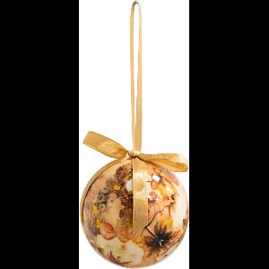 TS Collection - Kerstbal Cotton cream - Los - Metaal & Epoxy - Exclusieve woonitems voor binnen - Handgemaakt - Unieke print - Designed by Lammie