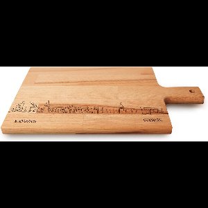 Skyline Serveerplank Doesburg - Hapjesplank - Serveerplank - Tapas - Hapjes - Serveren - WoodWideCities