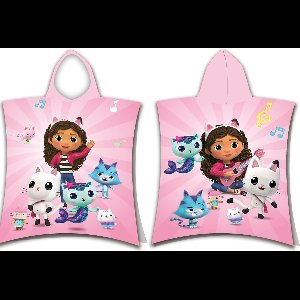 Gabby's poppenhuis Poncho / Badcape, Music - 50 x 115 cm - Katoen