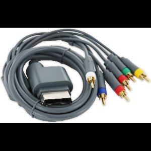 Dolphix - Component AV Kabel - Voor XBOX 360 - HD AV aansluiting - Met Toslink - Grijs - 1.8 meter