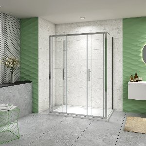 Douchecabine B:120 x D:76 (beide zijwanden)x H:190cm, helder veiligheidsglas