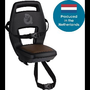 Qibbel Achterzitje Junior 6+ Voetsteun + Gordel Zwart/bruin