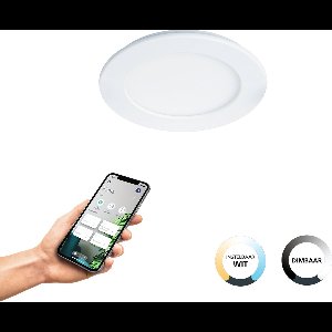 EGLO connect.z Fueva-Z Smart Inbouwlamp - Ø 12 cm - Wit - Instelbaar wit licht - Dimbaar - Zigbee