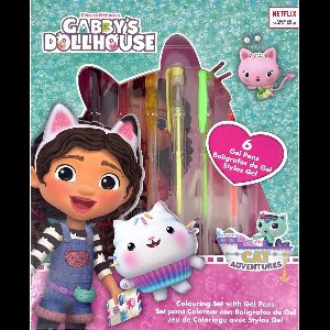 Gabby`s Dolhouse Notitieboekje met 6 gel Pennen - Gabby`s Poppenhuis - Kleurset - Tekenen - Hobby