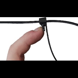 Kortpack - Hersluitbare Kabelbinders/Tyraps - 750mm lang x 7.6mm breed - Zwart - 100 stuks - Treksterkte: 22.2KG - Bundeldiameter: 226mm - Bundelbandjes - (099.1035)