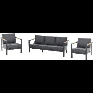 Taste by 4 Seasons Outdoor - Ginger loungeset - Loungebank met loungestoelen - Antraciet