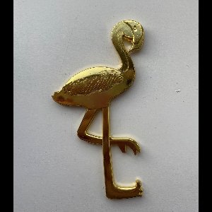 Flesopener Flamingo ( Goudkleurig ) 10 x 5.5 cm