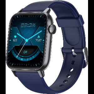 SAMTECH Smartwatch - Heren & Dames – horloge – met HD Touchscreen - Stappenteller, Calorie Teller, Slaap meter – Donkerblauw
