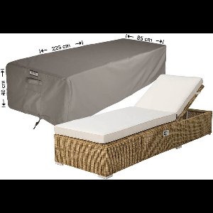 Raffles Covers Beschermhoes ligbed - 225 x 85 H: 40 cm - RSUN225 - Waterdicht - Ademend - UV-bestendig - Elastisch rijgkoord - Beschermhoes tuinmeubelen
