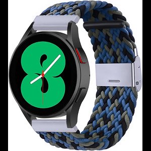 By Qubix - smartwatch bandje 20mm - Braided nylon bandje - Camouflage - Geschikt voor Garmin Vivoactive 6 - Vivoactive 5 - Vivoactive 3 - Geschikt voor garmin bandje