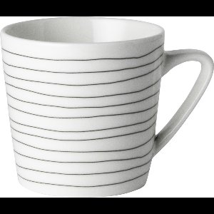 Dutch Rose Loft Zwart-Wit Koffiemok Zwarte Strepen 20 cl