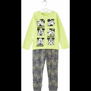 Mickey Mouse pyjama - maat 92 - Mickey Mouse pyama - geel met antraciet