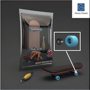 Heuts Goods - Vinger Skateboard - Fingerboard - Mini Skateboard - Skateboard Kan Kantelen - 5 Lagen - Hoge Kwaliteit - Lichtblauw