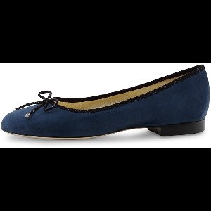 Werner Ken Dana Dames Ballerina's Donkerblauw Suède – Ballerina Schoenen – Instappers – Echt Leer - Flatjes - Werner Kern Ballerinas - Donkerblauw - 36
