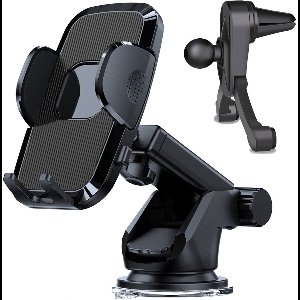 Telefoonhouder Auto Met Zuignap - 3 in 1 - Telefoonhouders Auto - Telefoonhouder Auto Ventilatie - Gsm Houder - Auto Accessories - Telefoonhouder - Met Zuignap Voor Dashboard En Raam