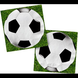 Servetten - voetbal - 33 x 33 cm - 20 stuks