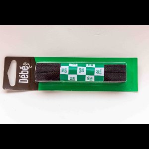 Debe Veters Plat 90cm - Donker Bruin - 5 packs