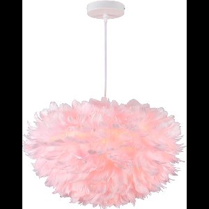 Olucia - Stoffen hanglamp roze, Suzie - Vorm: Rond