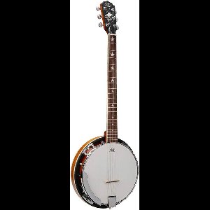 SX BJ406 6-Snarige Banjo – Naturel Satin, Matte Finish, Inclusief Gigbag