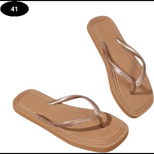Livano Slippers Dames - Teenslippers - Flip Flops - Comfortabel - Zomer - Lichtbruin 41
