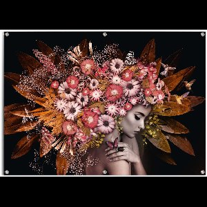 Tuinposter Bloemenrijkdom - 100 x 140 - Canvas - REINDERS