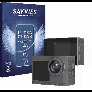 Savvies - Screenprotector voor Akaso Brave 4 Pro - Folie Beschermfolie transparant 6 Stuks