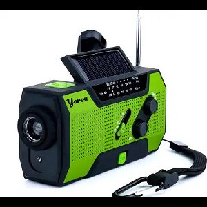 Yarvu ® - Noodpakket - 6 in 1 Noodradio + 32 Penlite Batterijen Geleverd - Noodrantsoen - Survival Set - Nood Pakket - Nood Verlichting Radio Voor thuis - Solar Opwindbaar
