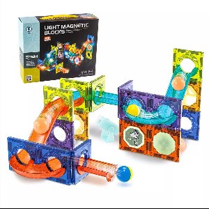Nieuwe Licht Magnetische Blokken-49 Stuk-3D Magnetisch Speelgoed- Magnetische Bouwset met Verlichting-Light Magnetic Blocks - kerstcadeau