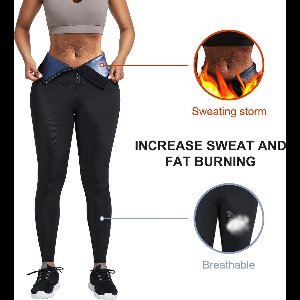 Sweat Leggings - Hoge Taille - Verstelbare haken- S - zwart