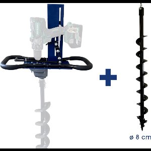 EGI RJ110 - Accuboor boorhouder met 80mm boor - voor eigen accuboor - uitgaande as 20 mm - Elektrische grondboor