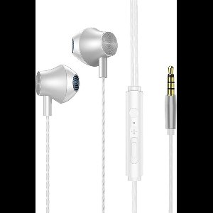 Earpods - Bedrade oortjes - In Ear Oordopjes - Oortjes met Draad en Microfoon - Extra Bass - 3,5mm Jack Aansluiting - 120cm kabel - Wit