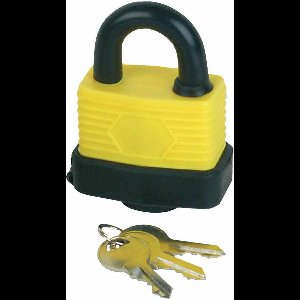 Bruder Mannesmann Hangslot met 3 sleutels - 50 mm - messing - waterdicht - kofferslot