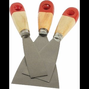 Bruder Mannesmann Plamuurmessen set 3-delig - 30 mm - 50 mm - 80 mm - staal - hout