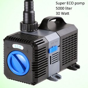 SunSun CTP-2800 SuperEco vijverpomp beeklooppomp vijver 3000l/u 10 Watt, ECO pomp voor beek, vijver, wateromloop of waterval
