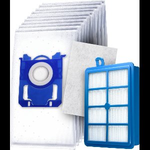 10x Dparts S-bag stofzuigerzakken en 1 HEPA filter - geschikt voor Philips en AEG - voor series VX6 VX7 PerformerPro Performer Expert Silent Ultimate Expert - nr. Classic Long Performance - PH99 - FC8021/03 - FC8021/05 - GR201S - GR201SM